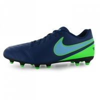Nike Tiempo Rio III FG Mens Football Boots (Blue-Green)