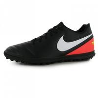 Nike Tiempo Rio Mens Astro Turf Trainers (Black-Orange)