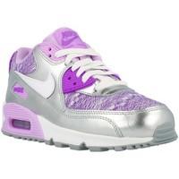 nike air max 90 gs womens shoes trainers in silver