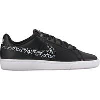 nike court royale print gs womens shoes trainers in black