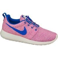 nike rosherun print wmns womens shoes trainers in pink