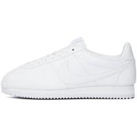 Nike Wmns Classic Cortez Leather All White women\'s Shoes (Trainers) in White
