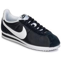 nike classic cortez nylon w womens shoes trainers in black