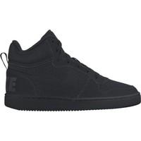 nike court borough mid gs womens shoes high top trainers in black