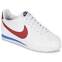 nike classic cortez leather w womens shoes trainers in white