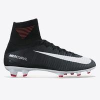 Nike Mercurial Superfly V Dynamic Fit Firm Ground Football Boots - Bla, Black/White/Red/Grey