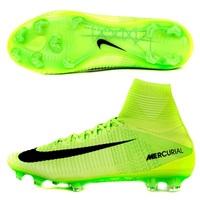 Nike Mercurial Superfly V Firm Ground Football Boots - Electric Green/, Black