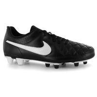 nike tiempo rio fg mens football boots black white