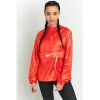 Nike Swoosh Red Half-Zip Windbreaker, RED