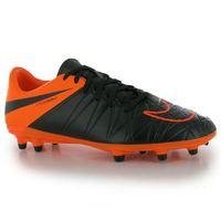 nike hypervenom phelon fg football boots black orange