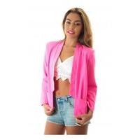 Nila Pink Boxy Boyfriend Jacket