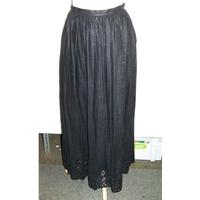 nicole farhi size 10 black long skirt