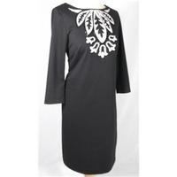 Nina Leonard size S black embellished dress