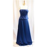 niki size 10 satin polyester blue evening skirttopstole