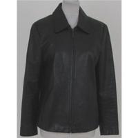 Nine West size M black zipped leather jacket