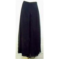 Nitya black chiffon evening trousers Size16