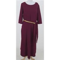 Nina Leonard size XL purple long dress with chain belt