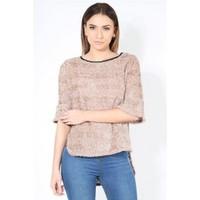 Nicole Bell Sleeve Sidse Split Knitted Top