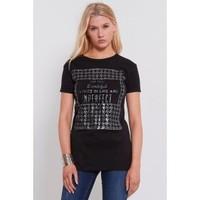 Nikita Shiny Dogtooth Print THE MOST BEAUTIFUL THINGS T Shirt Top