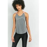 Nike Dry Training Grey and Pink Tank Top, GREY