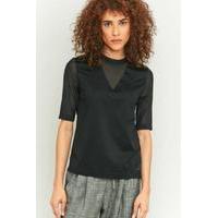 nike black mesh bonded top black