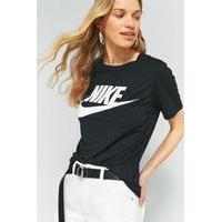 Nike Essential Swoosh Black T-Shirt, BLACK