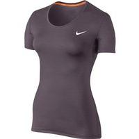 Nike Pro Cool Short Sleeve Tee - Womens - Purple Shade/White