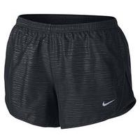 Nike Modern Embossed Tempo Running Shorts - Womens - Black/Reflective Silver