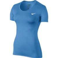 Nike Pro Cool Short Sleeve Top - Womens - Light Photo Blue/White