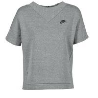 nike tech fleece crew womens sweatshirt in grey