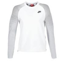 Nike TECH FLEECE CREW women\'s Sweatshirt in white