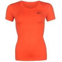Nike Pro Short Sleeve V Neck Running T Shirt Ladies