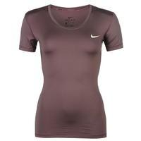 nike pro short sleeve v neck top ladies