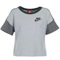 Nike BIRDSEYE CREW women\'s T shirt in grey