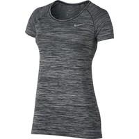 nike w nk df knit top ss womens t shirt in multicolour