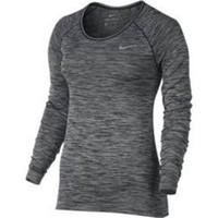 nike drifit knit top 831500 010 womens long sleeve t shirt in multicol ...