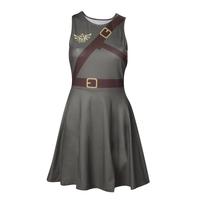 Nintendo Legend of Zelda Woman\'s Link Outfit Sleeveless Large Dress - Military Green