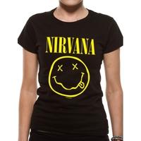 Nirvana - Smiley Women\'s X-Large T-Shirt - Black