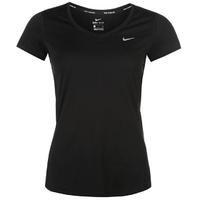 nike miler v neck t shirt ladies