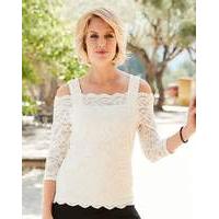 Nightingales Lace Bardot Top