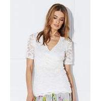 Nightingales Wrap Lace Top