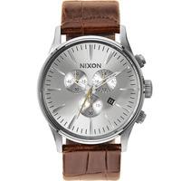 NIXON Men\'s the Sentry Chrono Leather Chronograph Watch