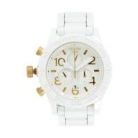 nixon the 42 20 chrono all white gold a037 1035