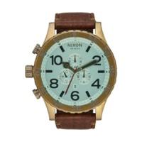 nixon the 51 30 chono leather brassgreen crystalbrown a124 2223