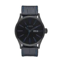 nixon the sentry leather navy gator a105 2153