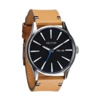 nixon the sentry leather natural black a1051602