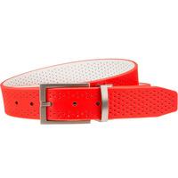 Nike Perforated Reversible Belt - Bright Crimson/White