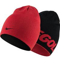 nike reversible knit beanie unvredblack osfa