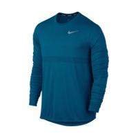 nike zonal cooling relay mens long sleeve running top industrial blue