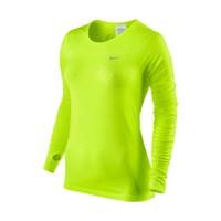 nike dri fit knit long sleeve womens running shirt